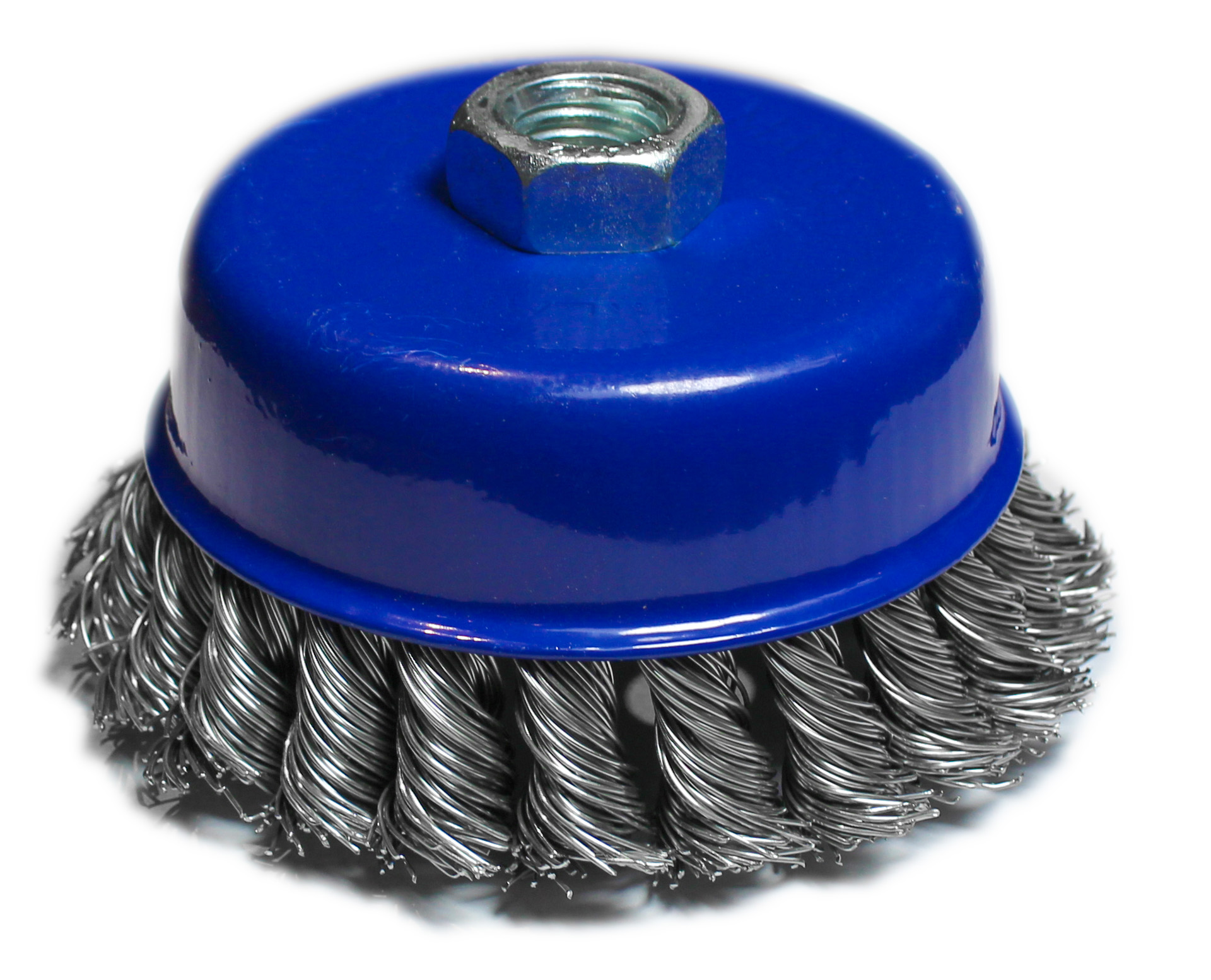 Twisted Cup Brushes (S.S.) Blue Hawk 3”*10 Mm