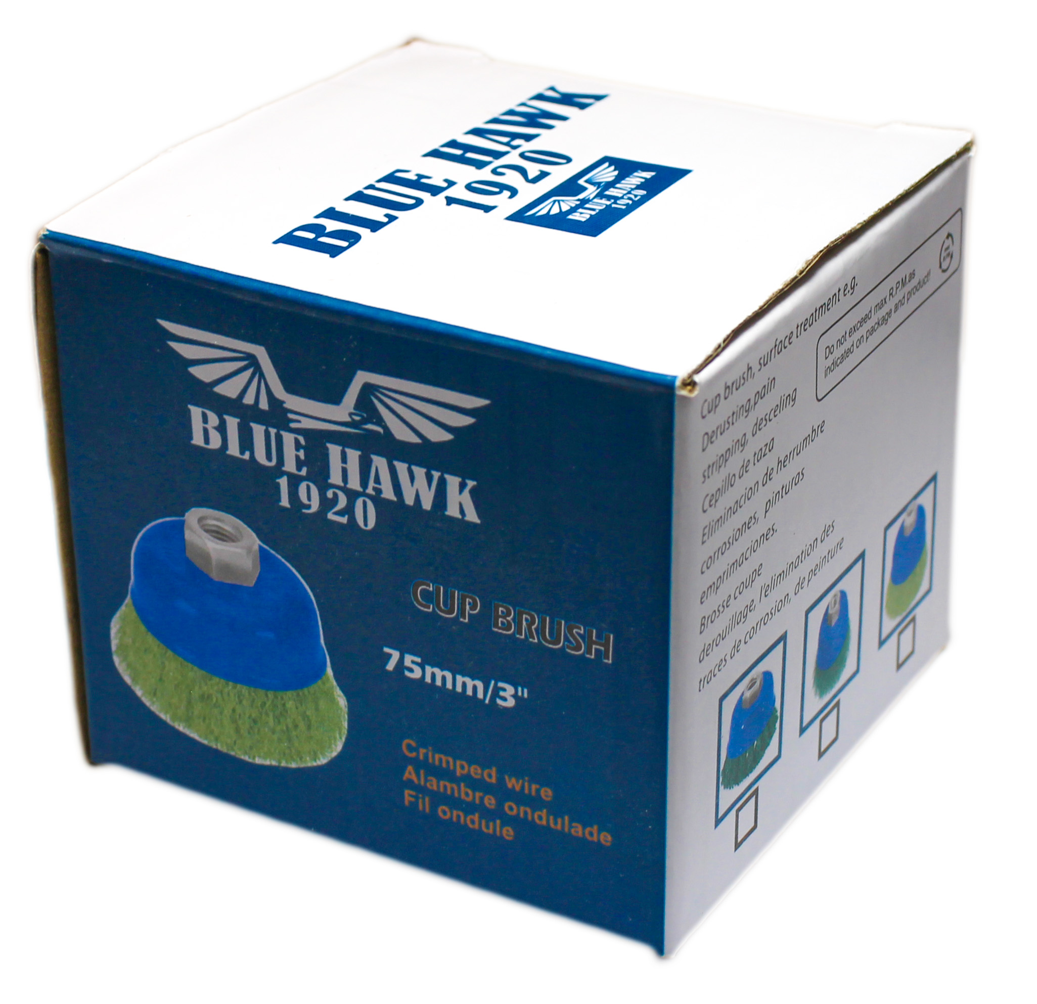 Wire Cup Brushes Blue Hawk 3”*10 Mm