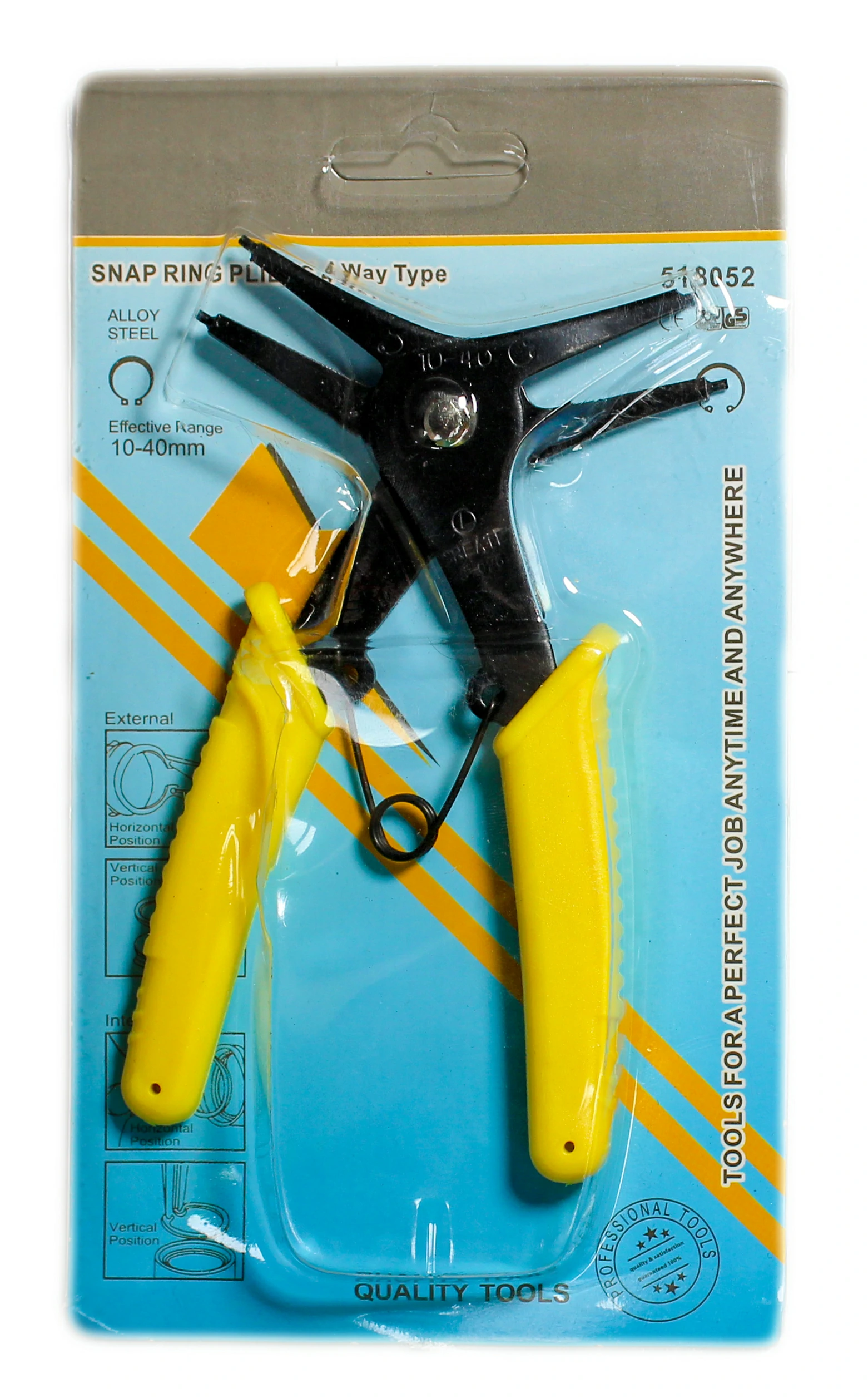 Snap Ring Pliers 4 Way Type Blue Hawk 7'' pic1