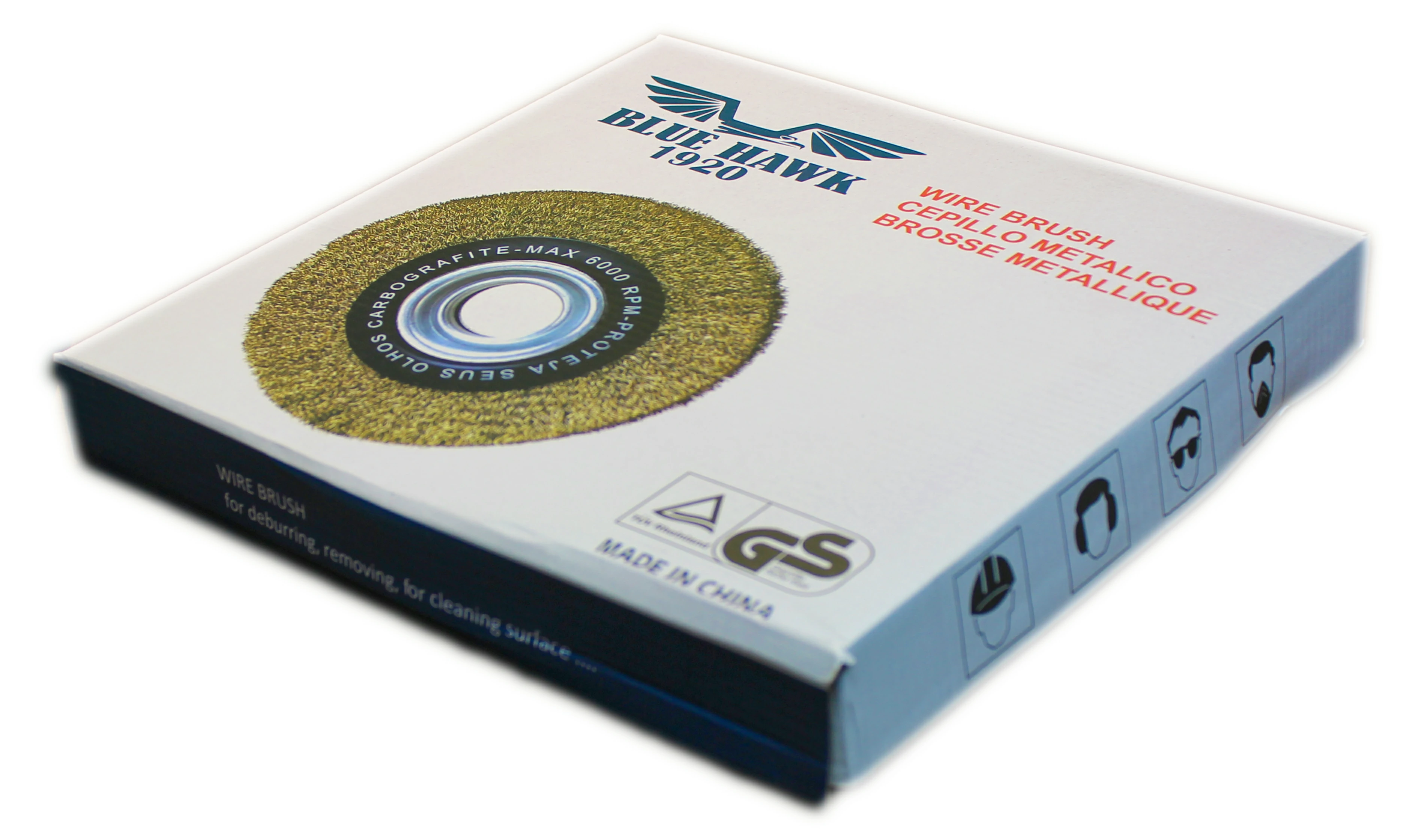 Wire Round Brush Yellow Blue Hawk 5" pic3